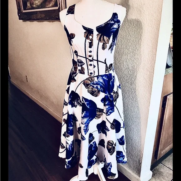 Belle Poque Floral Summer Wedding Vintage Retro Style dress - Picture 4 of 14